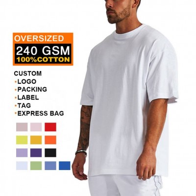 Men Clothes Blank 100% Cotton T-shirt Men's Oversized Tshirt Print Logo Custom Embroidered T Shirt